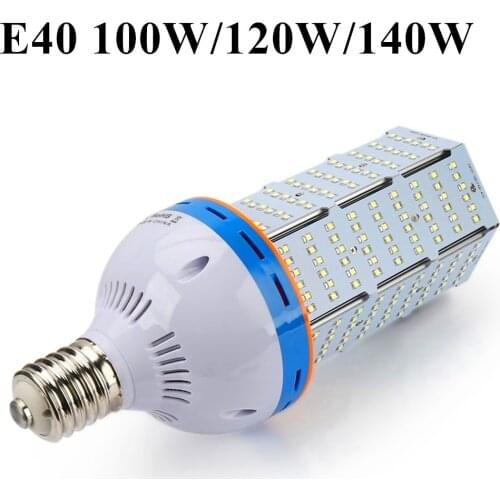 E40 SMD2835 100W/120W/140W LED Corn Light Cold White/Warm White LED Bulb Corn Lampada for Factory Warehouse Square Street Garage