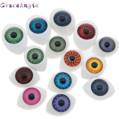 GraceAngie 10pcs Safety Plastic Eyes Colorful Hollow Back Eyeball For Toys Dolls Bears Children DIY Accessories Making Craft