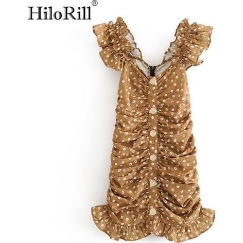 Летние платья на пуговицах HiloRill China At AliExpress