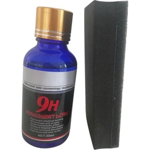 30ML 9H Car Ceramic Coating With Sponge Towel Motorcycle Paint Care Glass Nano Hydrophobic Polish Coating Repair Agent