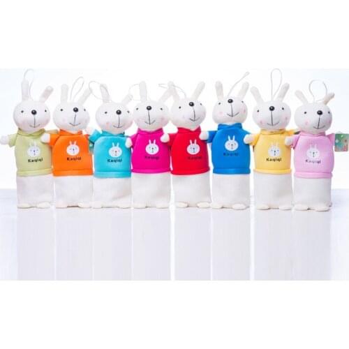 Korean Cartoon Rabbit Pencil Bag Plush Pouch Kawaii Pen Pencil Cases School Stationery Bag Office Supply