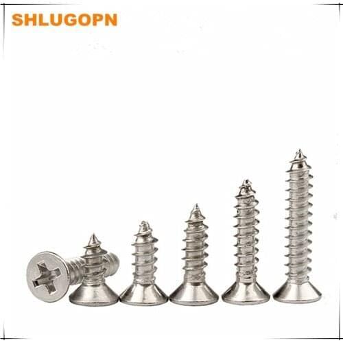 M4 M5 Countersunk Screw Stainless Steel 304 Cross Self Tapping Screws wooden screw metal screw