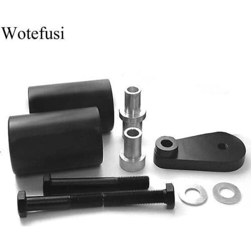 Wotefusi Motorcycle For 03-05 Yamaha YZF600 R6 2003 2004 2005 Carbon Black Frame Sliders [P371]