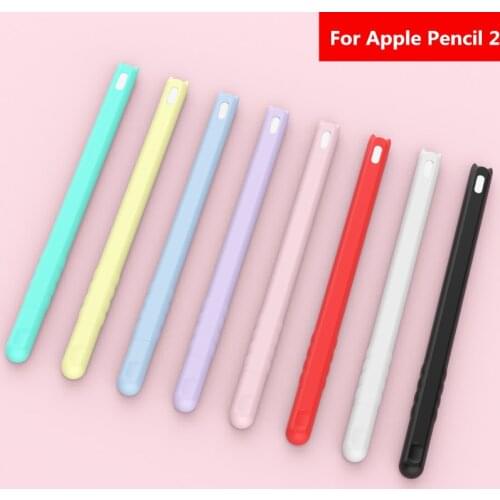 Candy Soft Silicone Case For Apple 2nd Generation Pencil 2 Protective Accessories Sleeve Cover For Apple Pencil 2 Cradle Stand