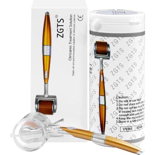 Microneedle Derma Roller 1.0mm Titanium for Face and Body Cosmetic Microneedling Roller for Home Use