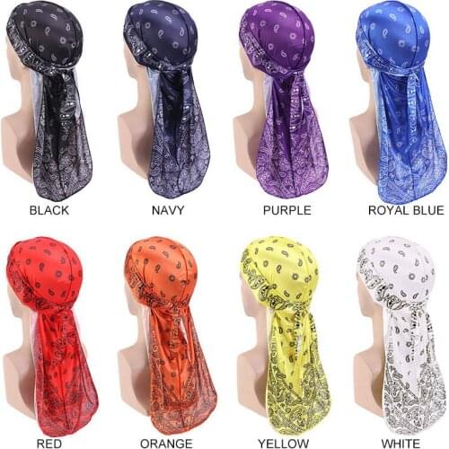 New Thickened Hair Cap For Sleeping Amoeba Pirate Hat Chemotherapy Elastic Toe Head Scarf Headwear Durag Printing Silk