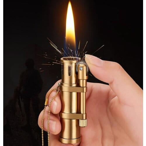 New Classic Retro Kerosene Tanker Flint Metal Personality Creative Windproof Lighter For Collecting Gifts