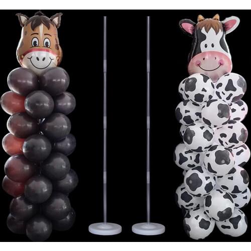 2set Balloon Column Stand Holder Sticker Kits Arch Stand Animal Balloons for Kids Birthday Party Baby Shower Decoration Supplies