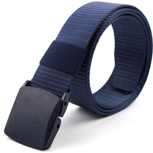 Mens Wearable Nylon Training Waist Belt Waistband Outside With Plastic Buckle Combat Belts Fashion Men Canvas Waist Strap