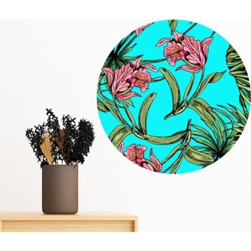 Flower Plant Leaf Blue Sky Happy Removable Wall Sticker Art Decals Mural DIY Wallpaper for Room Decal