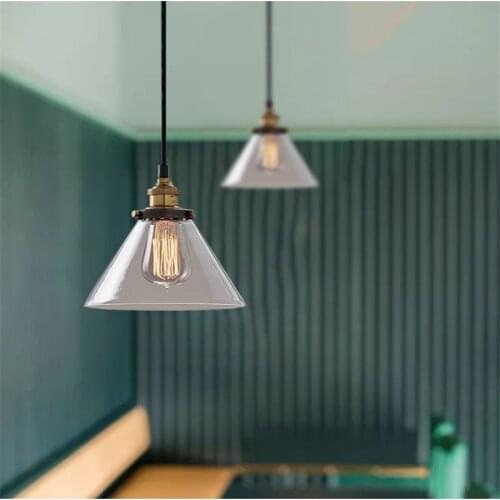 Retro Glass Wall Lamp Led Transparent Electroplating Smoky Gray Bedside Wall Lamp Amber E27 Drop Shipping