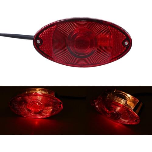 POSSBAY Universal Motocross Tail Brake Running Rear Light Auxiliary Motorcycle Lights Lumiere Moto Arriere Red Taillight 12V