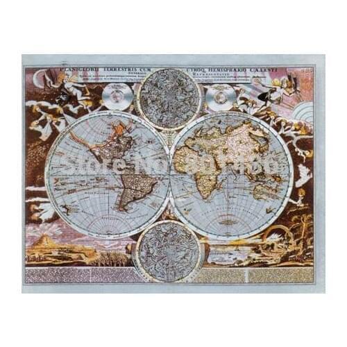 Vintage Map Of The World Canvas Prints Modern Oil Painting Picture Printed On Canvas directly from factory