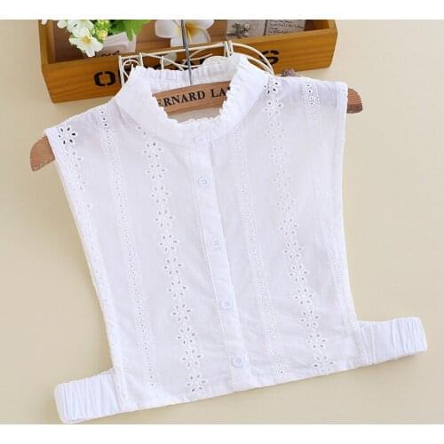 2020 White Solid Color Stand Fake Collar for Women Adult Flase Collars High Quality Half Shirt Detachable Collar Nep Kraagie