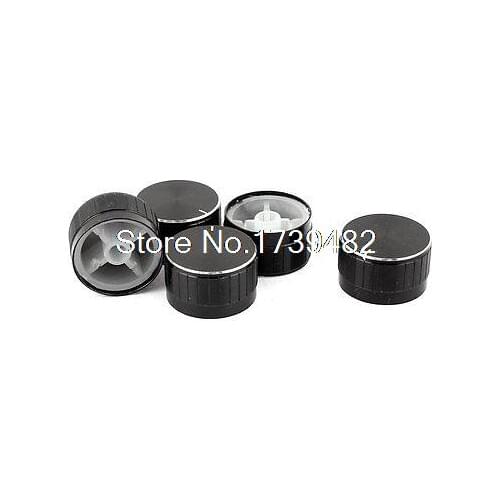5pcs Metal Shell Potentiometer Pot Rotary Control Knob for 6mm Dia Shaft