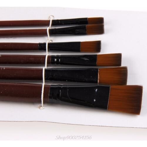 1 Set/6 Pcs Artists Brushes Nylon Acrylic Oil Paint Brushes For Artist Supplies Watercolor Set Painting Supplies Jy17 20