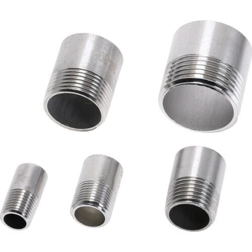 1pcs 304 Stainless Steel Single Round Tube Outer Wire Plumbing Fittings 1/4'' 3/8" 1/2'' 3/4" 1"