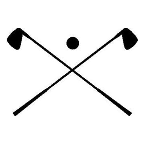 12.1*8.1CM About The Golf Club Car Stickers Cartoon Motorcycle Styling Vinyl Car Decorative Accessories Black/Silver C7-0349