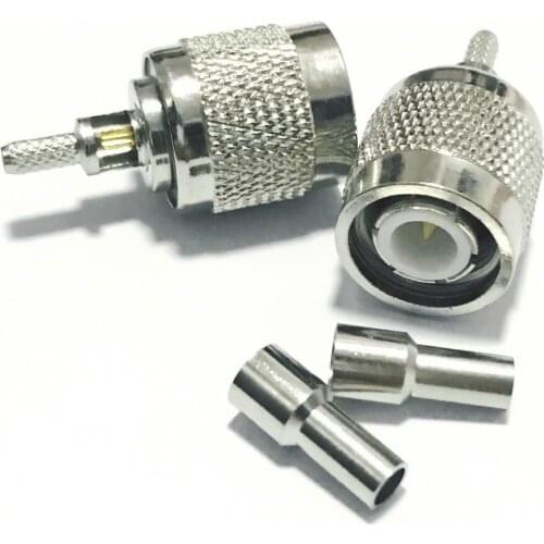 2PCS TNC Male Window Plug Crimp RG174 RG316 LMR100 Cable RF Connector