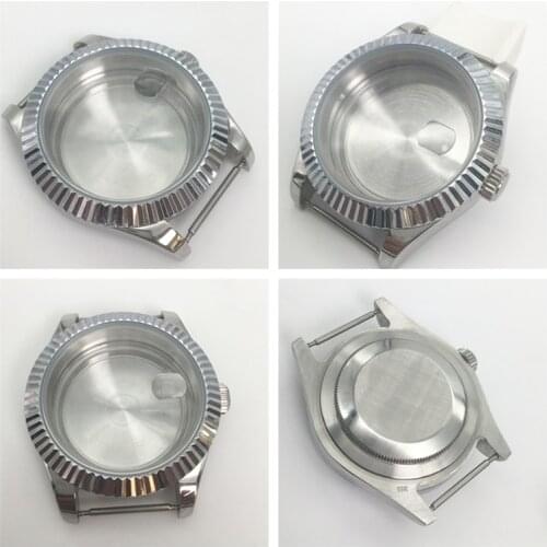 40mm Stainless Steel Watch Case Sapphire Mirror for Miyota 8215 8205 8200 For Mingzhu 2813 3804 ETA 2836 2834
