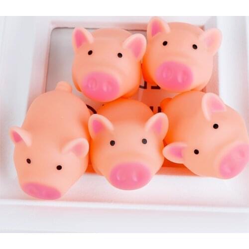 5 Piece/Set Cartoon Screaming Pig Voice Sound Pig Toy Squeaky Rubber PIG Chewing Toys Product Joke Tricky Toys