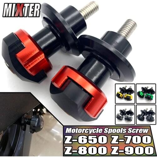 Motorcycle Aluminum Accessories Stand Swingarm Spools Slider Stand Screw Paddock For Z650 Z-650 Z700 Z-700 Z800 Z-800 Z900 Z-900