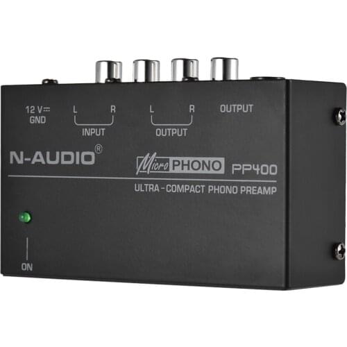 Ammoon Ultra-compact Phono Preamp Preamplifier with RCA 1/4" TRS Interfaces