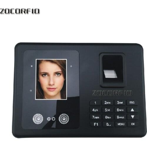 Free shipping Biometric Fingerprint & face Time Attendance Clock Recorder Employee Digital Electronic English menu& Human voice