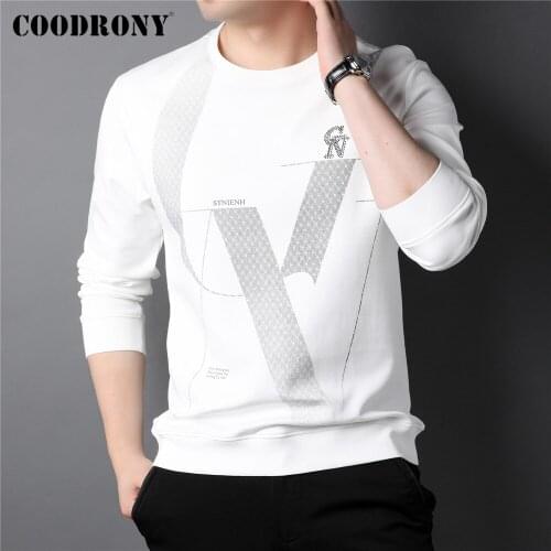 COODRONY Brand Autumn Winter Streetwear Fashion Hoodies Slim Fit Casual O-Neck Sweatshirt Soft Cotton Pullover Men Clothes C4026