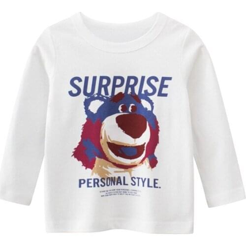 Kids T-shirts 100% Cotton Animal Baby Boys Girls Long Sleeve Tops Child Autumn Sweatshirt Boy Girl Clothes