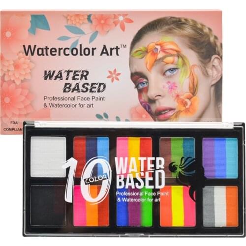 10 Colors Fancy Dress Beauty Makeup Tool Face Body Art Paint Water Based Oil Painting Halloween Party Makeup Kit Wholesale