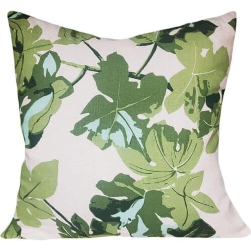 Square Canvas Pillowcase 20 Inch Soft Cushion Cover Peter Dunham Fig Leaf Throw Pillow Cover, Decorative Pillow, Toss