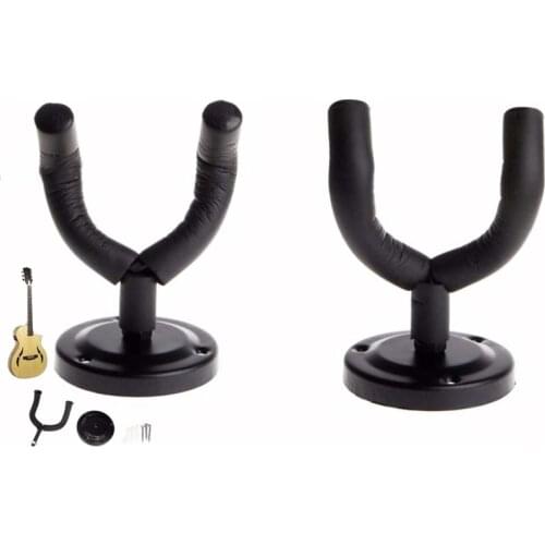 Metal Guitar Hangers Wall Mount Hooks Stand Square Base Musical Instrument Black Guitar Hook Able To Hold All Types of Guitars