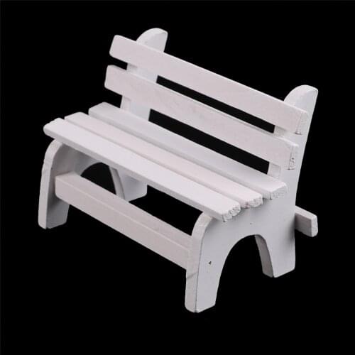 11*5*7cm Mini Dollhouse Furniture Chair Bench Stool Ornaments Wooden Props Diy Toys Home Garden Decor Miniatures