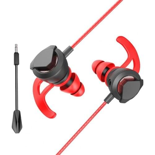 3.5mm Earbuds Earphone with Mic Universal In-ear Wired Sports Music Gaming Headset for Gamer Removable Microphone