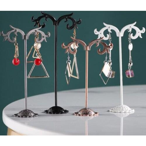Nice New 3PCS/Lot Jewelry Display Metal Earring Holder Packaging Gift Various Shapes Jewellery Hanging Stand Wholesale 4 Options