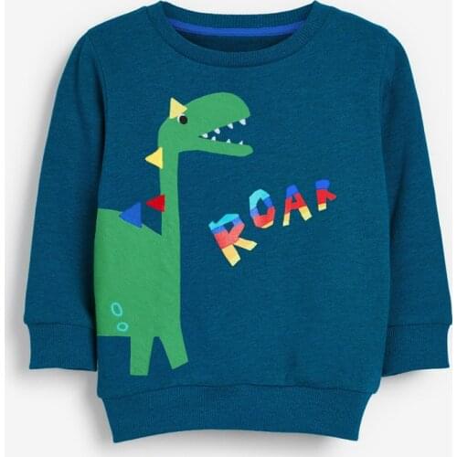 Baby Boy Clothes Cartoon Dinosaur Fleece Hoodies Kids Warm Pullovers Cotton Knitted Sweatshirt Spring Toddler Boys T Shirts Tops