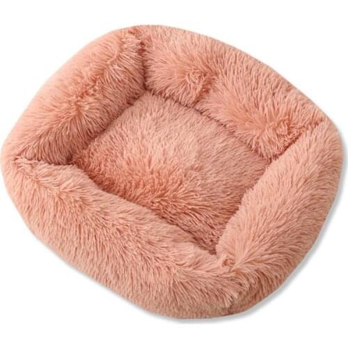 Plush Pet Dog Bed Comfortable Quadrilateral Doggy Kennel super Soft Washable Dogs and Cat Cushion Beds Winter Warm Sofa hot sell