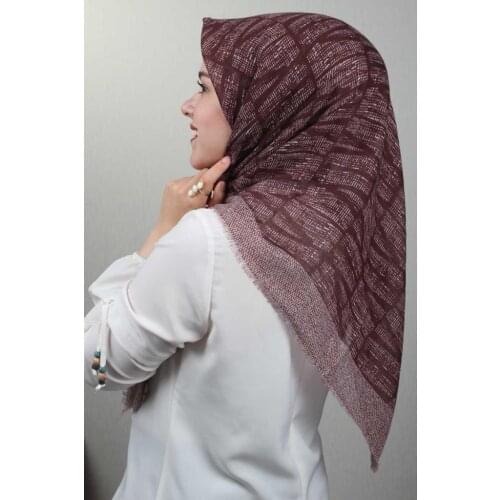 JAWEL PATTERNED LINEN FLAMLI SCARF-DESEN-38-RENK-18