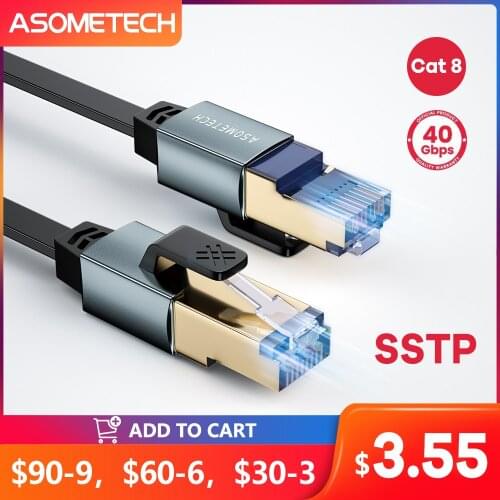 Cat8 Ethernet Cable SSTP 40Gbps 2000MHz Network Cable RJ45 Lan Patch Cord Cat 8 Internet Cable for Laptops PS 4 Router Lan Cable