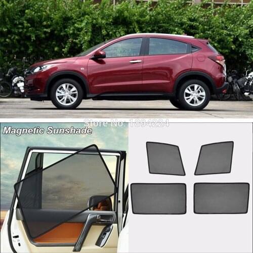 Car Full Side Windows Magnetic Sun Shade UV Protection Ray Blocking Mesh Visor For Honda VEZEL 2013-2018