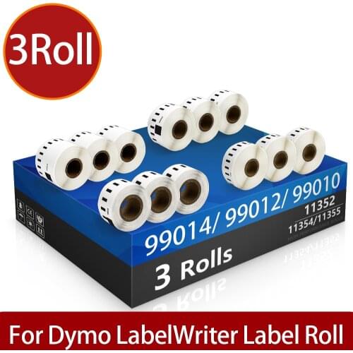 3Rolls 99014 99012 99010 Thermal Paper Compatible Dymo 11352 11354 11355 Shipping Address Label For Dymo 450 450 DUO 4XL Printer