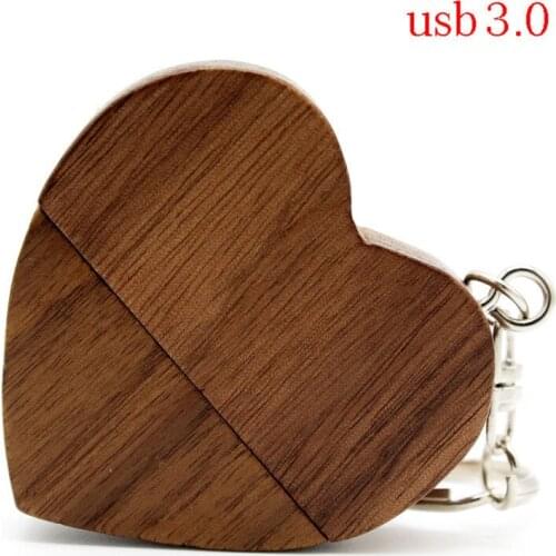 TEXT ME usb3.0 model maple wood Walnut heart +box model usb3.0 32GB usb flash drive pendrive 4GB 8GB 16GB best gift