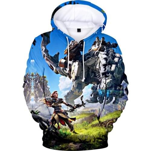 Horizon Zero Dawn Hoodies 3D Sweatshirts Men/women Autumn Winter Tops Long Sleeve Clothes Print Casual Hooded Full Aikooki