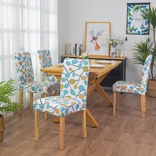 Jacquard Chair Cover Stretch Seat Covers Dining Room Removable Washable Seat Cover Universal Elastic Spandex Slipcovers