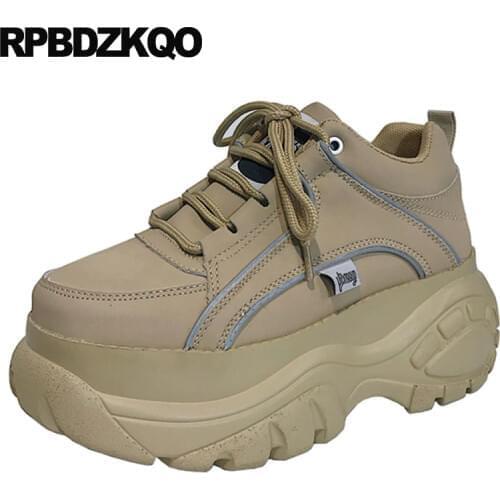 Ladies creepers platform shoes runway china chinese retro lace up heart harajuku muffin thick sole elevator round toe women