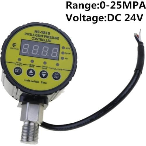 0-25Mpa 24V DC Hydraulic Air Compressor Digital Pressure Switch M20 x 1.5