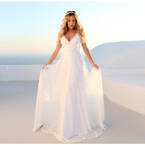 2021 Women White Dress Lace Mesh Sexy Beach Dress Backless Party Long Dresses High Quality