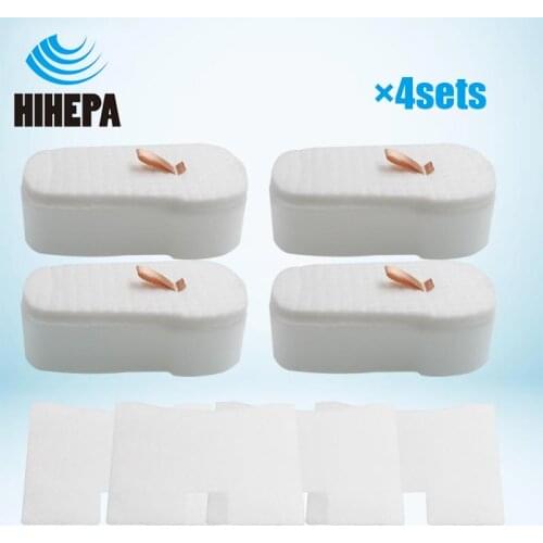 4sets Motor Filter Foam&Felt Filter for Shark Corded Stick Vacuum HZ2002 HZ251 Compatible with Model#XPMFHZ2000 XFFKHZ2000
