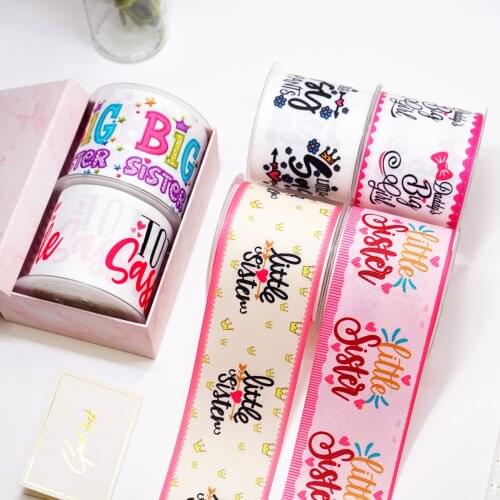5 Yards Printed Grosgrain Ribbons For Hair Bows DIY Handmade Materials38997C